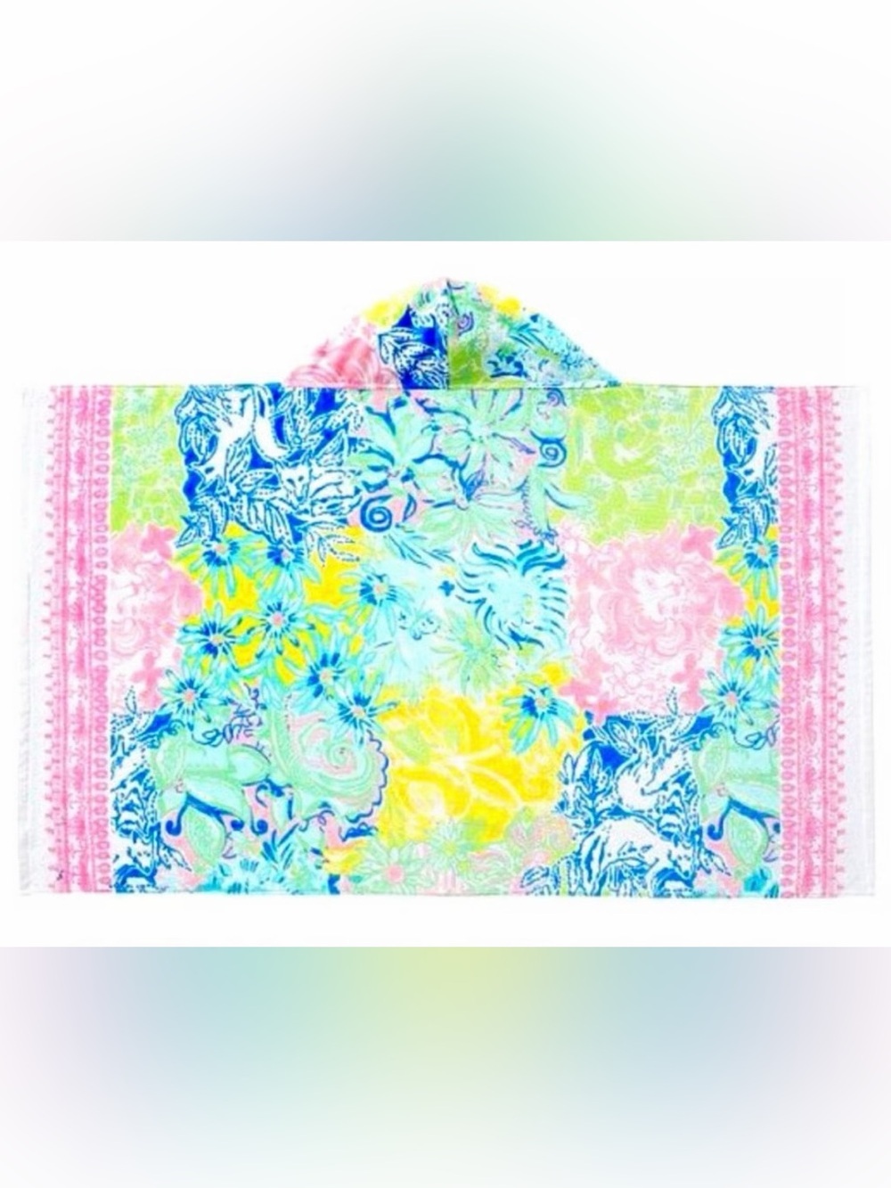 EUC Lilly Pulitzer for Pottery Barn Kids Cheek to Cheek Hooded Towel Terry Beach
